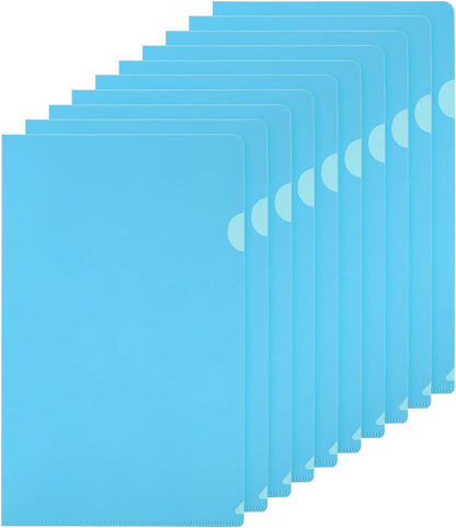PATIKIL L Type Folders 50 Pack A4 Plastic File Project Pockets Clear Paper Document Jacket Sleeves for Office, Orange