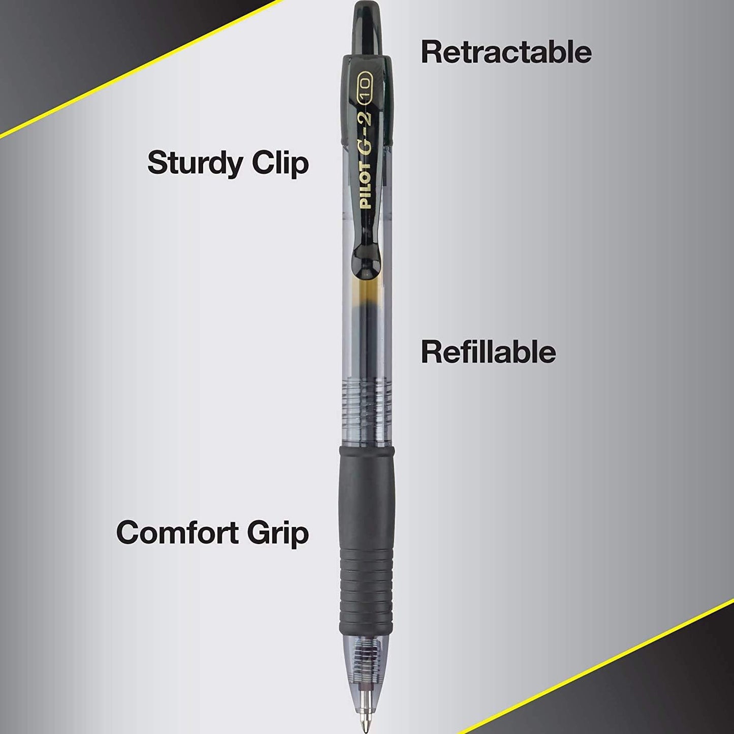 Pilot G2 Premium Retractable Gel-Ink Rolling Ball Pens, Bold Point (1.0mm), 1.0 Gel Pens, Assorted, 8-Pack - Ideal for School, Journaling, & Office Writing