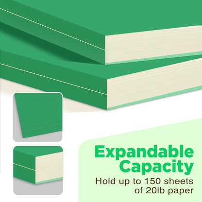 Manilla Folders 8.5 x 11 File Folders Letter Size Manila Folder with 1/3 Cut Tab 100 Pack Paper Folders for Office, School, Home, Business Filing Supplies Made in USA