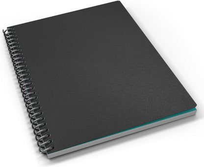 Binditek 100 Pack 16 Mil Leather-Textured Heavyduty Polycovers, Plastic Binding Presentation Covers, Letter Size, 8-1/2 x 11", Square Corners, Un-Punched, Black