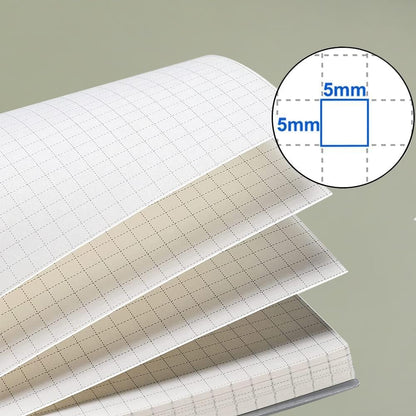 A5 Spiral Notebook 120gsm Graph Paper Notebook 160 Pages Per Hardcover Grid Notebooks 5.7 x 8.3 Inches (2 Pack)