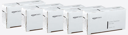 Amazon Basics No. 1 Paper Clips, Smooth, 1000 Count (10 Pack of 100), Silver