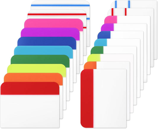 600 Pieces Tabs 2 Inch Sticky Index Tabs, Writable Repositionable File Tabs Flags Colored Page Markers Labels for Notebooks, Binders, File Folders, Books (30 Sets 10 Colors)