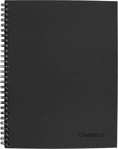 Cambridge Business Notebook, Action Planner, Legal Ruled Paper, 8-1/2" x 11", 80 Sheets, Flexible Soft Touch Cover, Wirebound, Gray (06064)