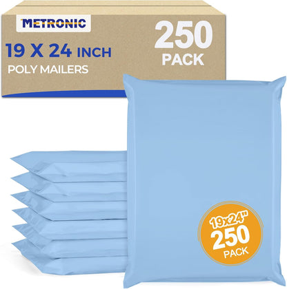 Metronic White Poly Mailers 14.5x19 100 Pack, Large Shipping bags Self-Seal Shipping Envelopes , Packaging Envelope for Small Business, Boutique, Clothing