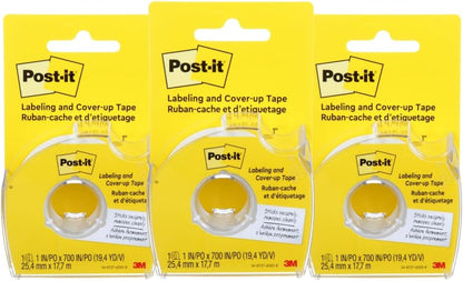 Post-it Labeling & Cover-Up Tape, 1 Roll, 1 in x 700 in (658)