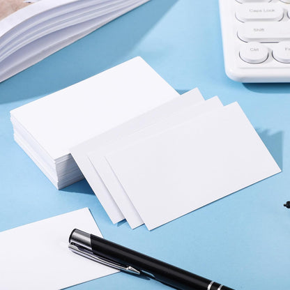 120 Pcs Blank Business Cards, 2x3.5in Small Index Cards, 350GSM Thick White Blank Note Cards for Business Study Index Invitation Playing