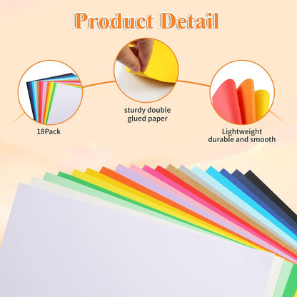 Joyberg 18Pack Poster Board, 11in x 14in White Poster Boards, Posterboard, Poster Board Paper for Crafts, DIY, Drawing