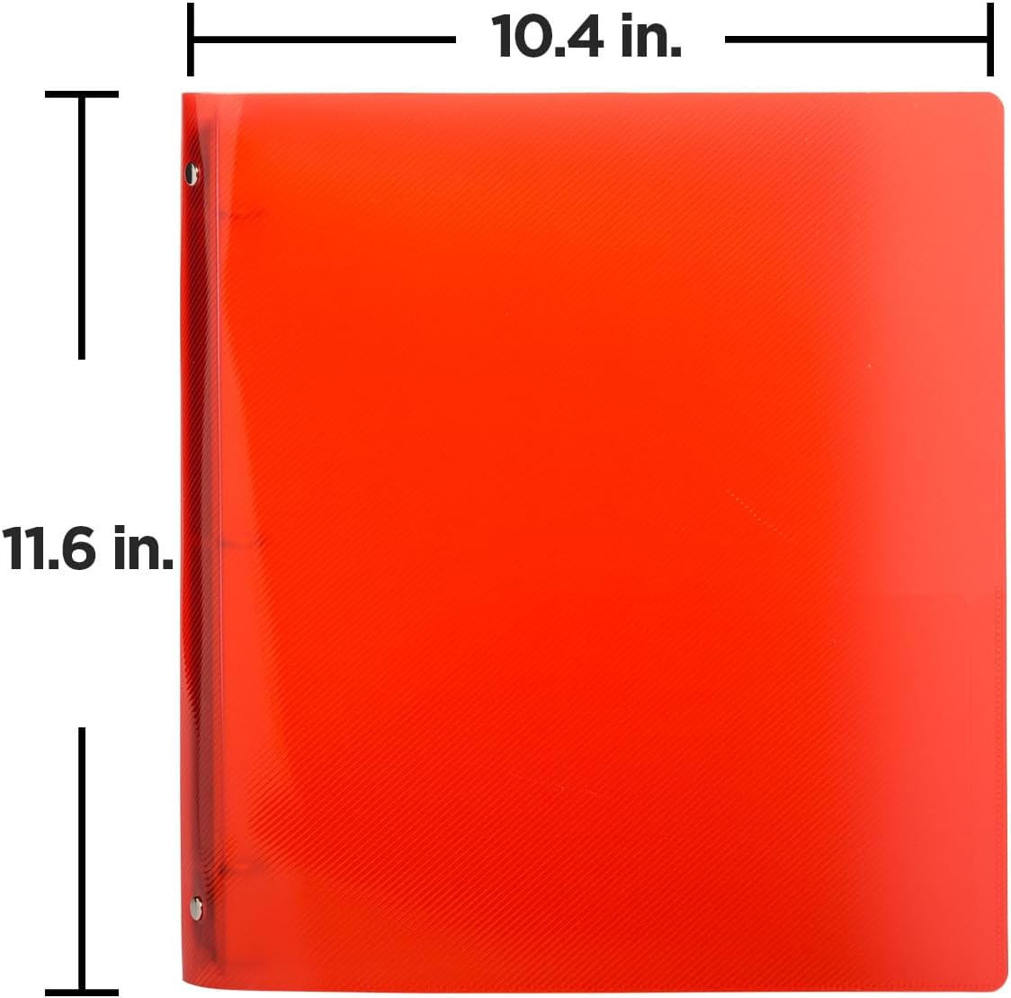 JAM PAPER Plastic 0.75 inch Binder - Clear 3 Ring Binder - Sold Individually