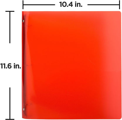 JAM PAPER Plastic 0.75 inch Binder - Clear 3 Ring Binder - Sold Individually