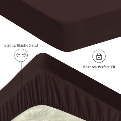 Sufdari Mattress Protector,Waterproof 18" Deep Pocket Mattress Cover Fitted Sheet Style with Elastic Rubber Band,Washable and Easy Care-Black,Queen