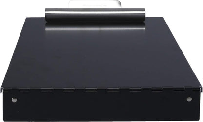Saunders Cruiser-Mate Black Aluminum Clipboard with Storage, Dual Tray Nursing Folio, HIPAA Compliant Medical Chart Holder, Heavy Duty Recycled Metal, Self-Locking Latch, Made in USA