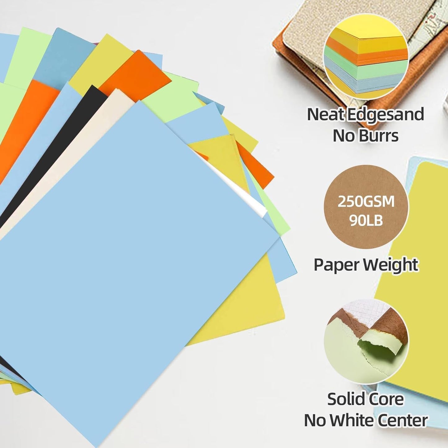 30 Sheets Sage Green Cardstock 8.5'' x 11'', 250gsm/92lb Heavyweight Cover Cardstock Paper, Thick and Smooth Card Stock Perfect for Invitations, Menus, Crafts, DIY Cards, Arts and Crafts