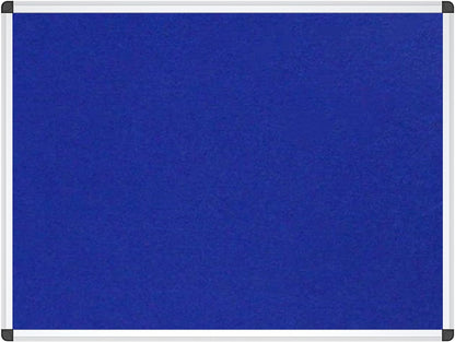 VIZ-PRO Large Fabric Bulletin Board/Foldable Notice Board Felt Gray, 60 X 48 Inches, Silver Aluminium Frame