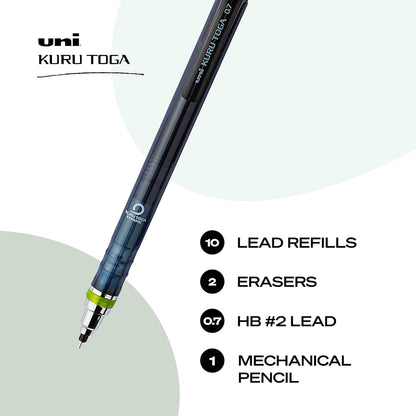 uniball Kuru Toga Mechanical Pencil Starter Kit, 0.7mm HB#2, 1 Pack