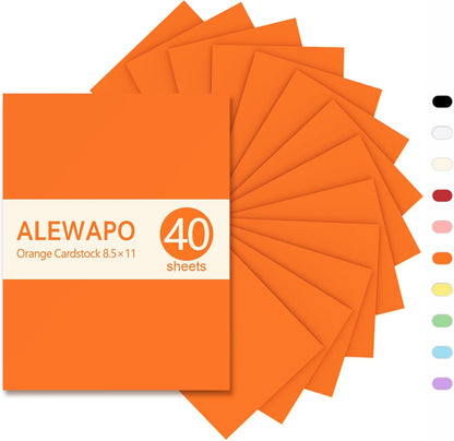 White Cardstock 8.5 x 11, 40 Sheets Card Stock, 75 LB/200 GSM Thick Copy Paper, Cardstock Printer Paper for School & Office Supplies, Art, Watercolo, Craft, Drawing, Invitations, Menus, DIY Cards