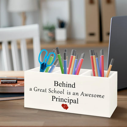 Teacher Appreciation Gifts, Boho Rainbow Teacher Wooden Pen Pencil Holder for Office Desk, Back to School Supplies Gifts for Teachers, It's a Good Day to Teach Tiny Humans
