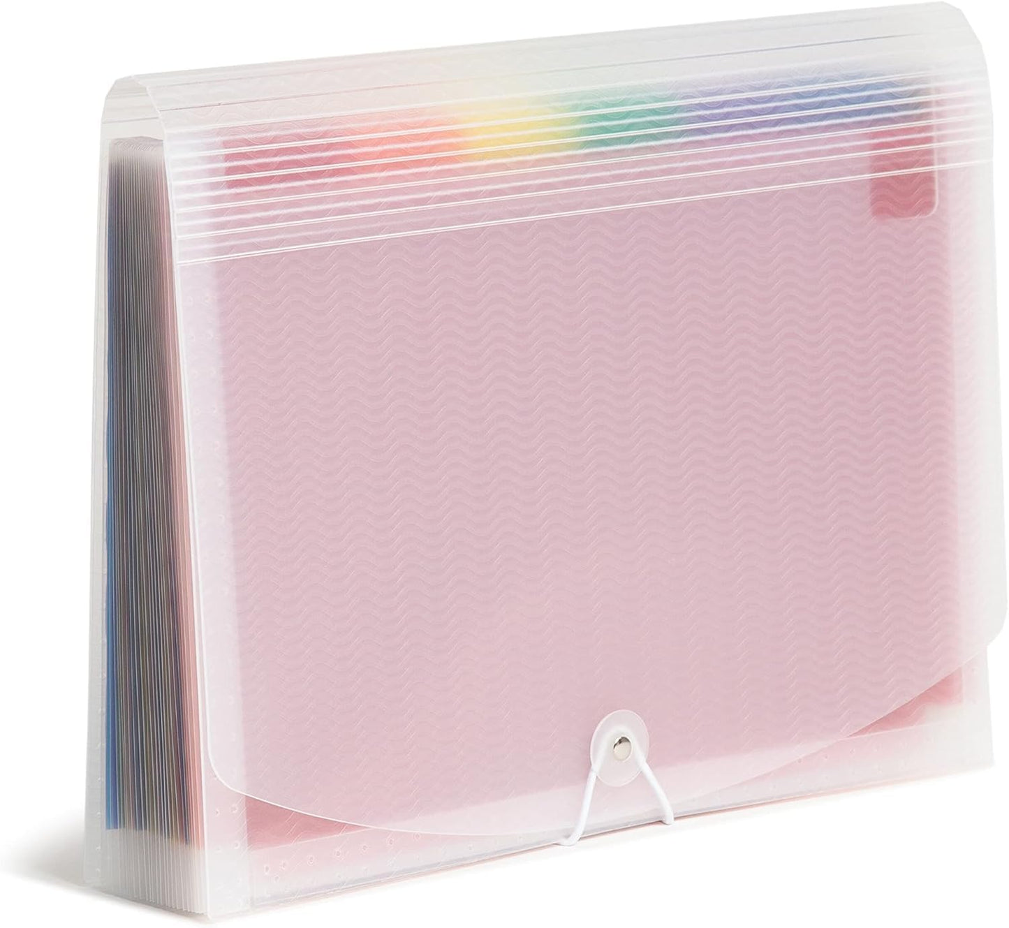 Smead Desktop Poly Expanding File Folder Organizer, Accordion File, Paper Document Storage, 12 Pockets, Flap and Cord Closure, Letter Size (70723)