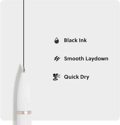 U Brands Midnight Monterey Ballpoint Pens, 4 Count, Black Soft Touch, Painted Black Details, Bold (1.0 mm) Point, Black Ink