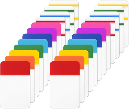 1 Inch Tabs for Notebooks, 960 Pieces Sticky Note Tabs File Index Tabs for Books, Binders, Papers, Documents, File Folders (48 Sets 12 Colors)