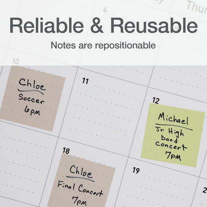 Redi-Tag Translucent Sticky Notes, Transparent Self-Stick Notes, 3" x 3", 4 Pads, 50 Notes Per Pad, 200 Sheets (1006596)
