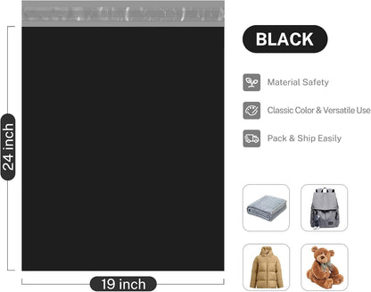 Metronic Poly Mailers 10x13 100 Pcs | Small Shipping Bags for Clothing | Mailing Bags for Small Business, Shipping Envelopes,Packing Bags in Black
