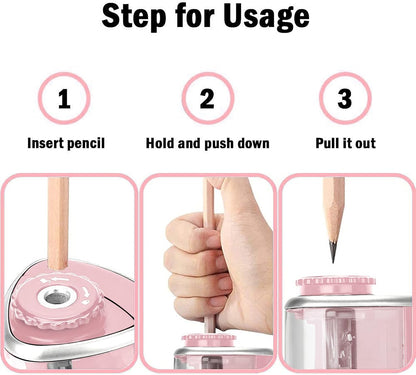 Aogwat Pencil Sharpener Electric Pencil Sharpener for Kids, Blade to Fast Sharpen, Suitable for No.2/School/Classroom/Office/Home (Black)