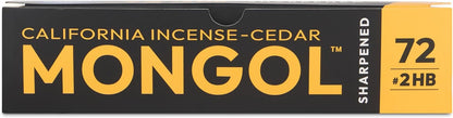 Mongol Classic Incense Cedar #2 Pencil - 12-Pack – Pre-sharpened, European Graphite Core, US Grown Cedar, Smudge Free Eraser – Nontoxic PMA Certified