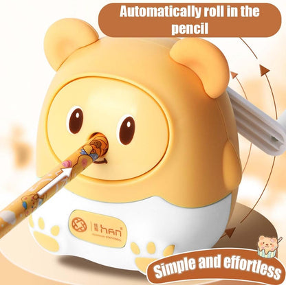 Pencil Sharpener Students Creative Children's Primary School Pencil Sharpener, Portable mini (Little Bear)