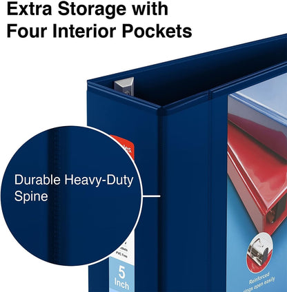 Staples Heavy-Duty 2-Inch D-Ring View Binder, Reinforced Spine, Holds Up to 450 Sheets, Gray, for Office & School