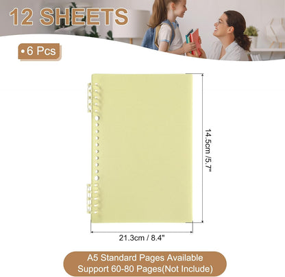 PATIKIL 12 Pack Binding Covers, A5(8.4x5.7 Inch) 22 Mil Plastic Notebook Covers Sheets with Binding Comb for Book Report Presentation, Light Blue