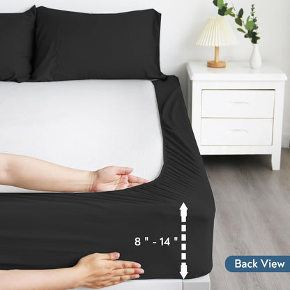 Magik & Kover Twin Mattress Protector Waterproof Cover 2 Pack, Waterproof Bed Twin Fitted Sheet Only, Machine Washable Deep Pocket Single Size Mattress Cover for Kids with Elastic Rubber Band, Grey