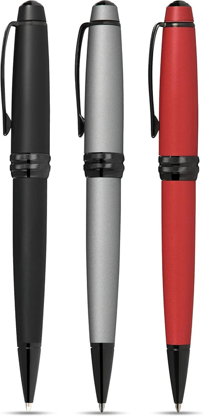 Cross Bailey Matte Red Lacquer Rollerball Pen - Refillable Pen for Smooth Writing - Well-Balanced, Distinctive Design - Easy Handling - Comfortable Grip - Gift-Ready Black Ink