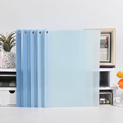 BAYTORY 5Pcs Clear Report Covers with Swing Clip, Plastic Folders for A4 and Letter Size Paper, Clear Front Presentation Binder for School Business, 40 Sheets Capacity/Pack (Blue)