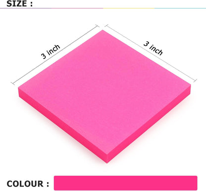 Sticky Notes 3x3 Self-Stick Notes Bright Colors Sticky Notes 8 Pads 80 Sheet/Pad (Blue)