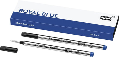 Montblanc Rollerball Refills (F) Mystery Black 105162 – Quick-Drying Pen Refills for Montblanc Rollerball and Fineliner Pens – 2 x Black Pen Cartridges
