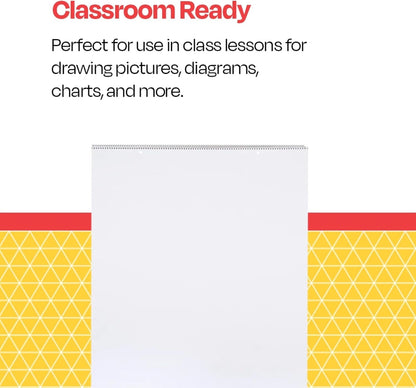 School Smart Chart Paper Pad, 32 x 24 Inches, 1-1/2 Inch Rule, 25 Sheets