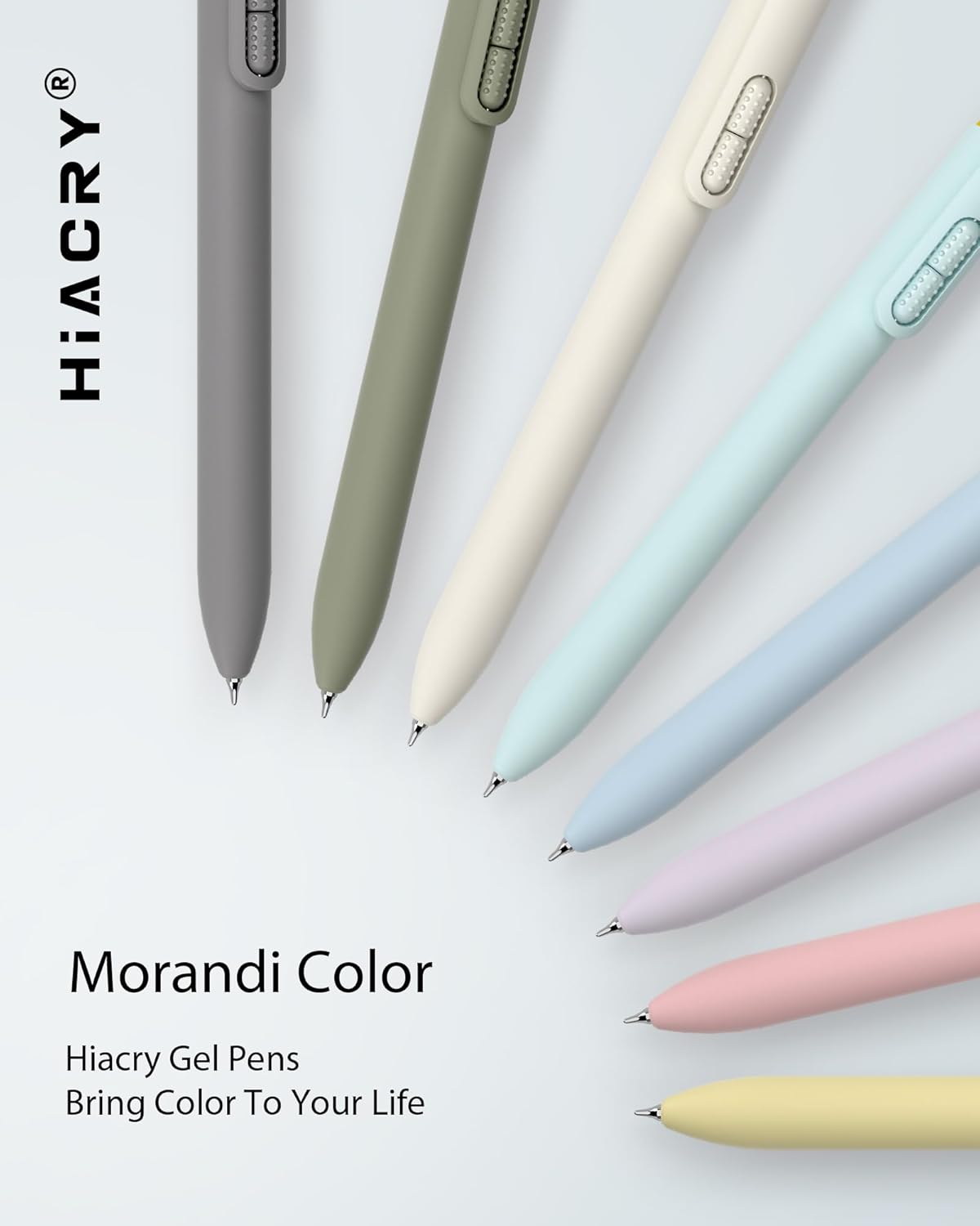 Hiacry 8 Pcs Gel Pens - 0.7mm Fine Point Smooth Writing Black Ink, Quick-Dry Long Lasting Fidge Pens, School & Office Supplies for Men Women