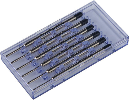 Alohaster Refills, for Parker Ballpoint Pens, Smooth Writing Ink, 1.0 mm, Blue, 6 Count