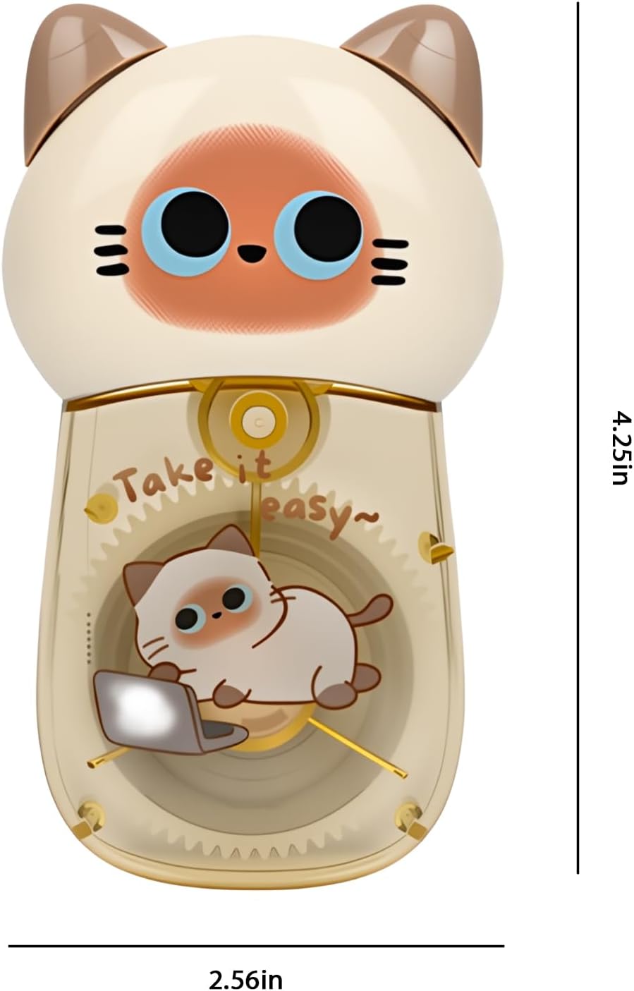 2Pcs Cute Cat White Correction Tape Kawaii Extra-Long Correction Tape – 98ft (30m) Each with Aesthetic Cute Cartoon Cat Applicator for Back To School Office Supplies
