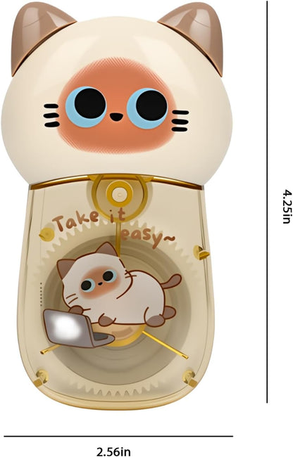 2Pcs Cute Cat White Correction Tape Kawaii Extra-Long Correction Tape – 98ft (30m) Each with Aesthetic Cute Cartoon Cat Applicator for Back To School Office Supplies