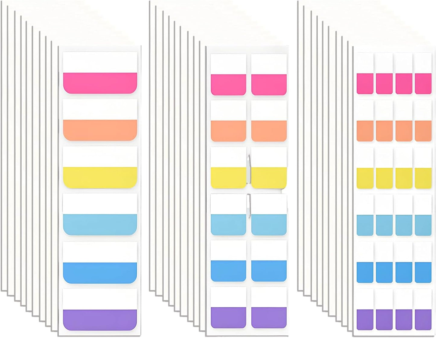 420 Pcs Sticky Index Tabs, Transparent Annotation Tabs, Repositionable Page Sticky Tabs for Notebooks (Bright)