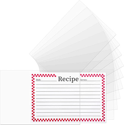 3x5 Recipe Card Protectors,100 Count,Recipe Card Covers,Index Card Sleeve