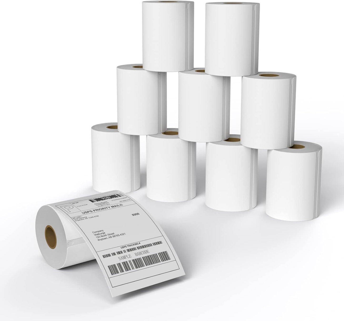 MFLABEL 4x6 Thermal Shipping Labels - 2 Rolls of 250, Perforated & Smudge-Proof Direct Thermal Labels Compatible with Rollo, Zebra, for Amazon UPS FedEx Shopify