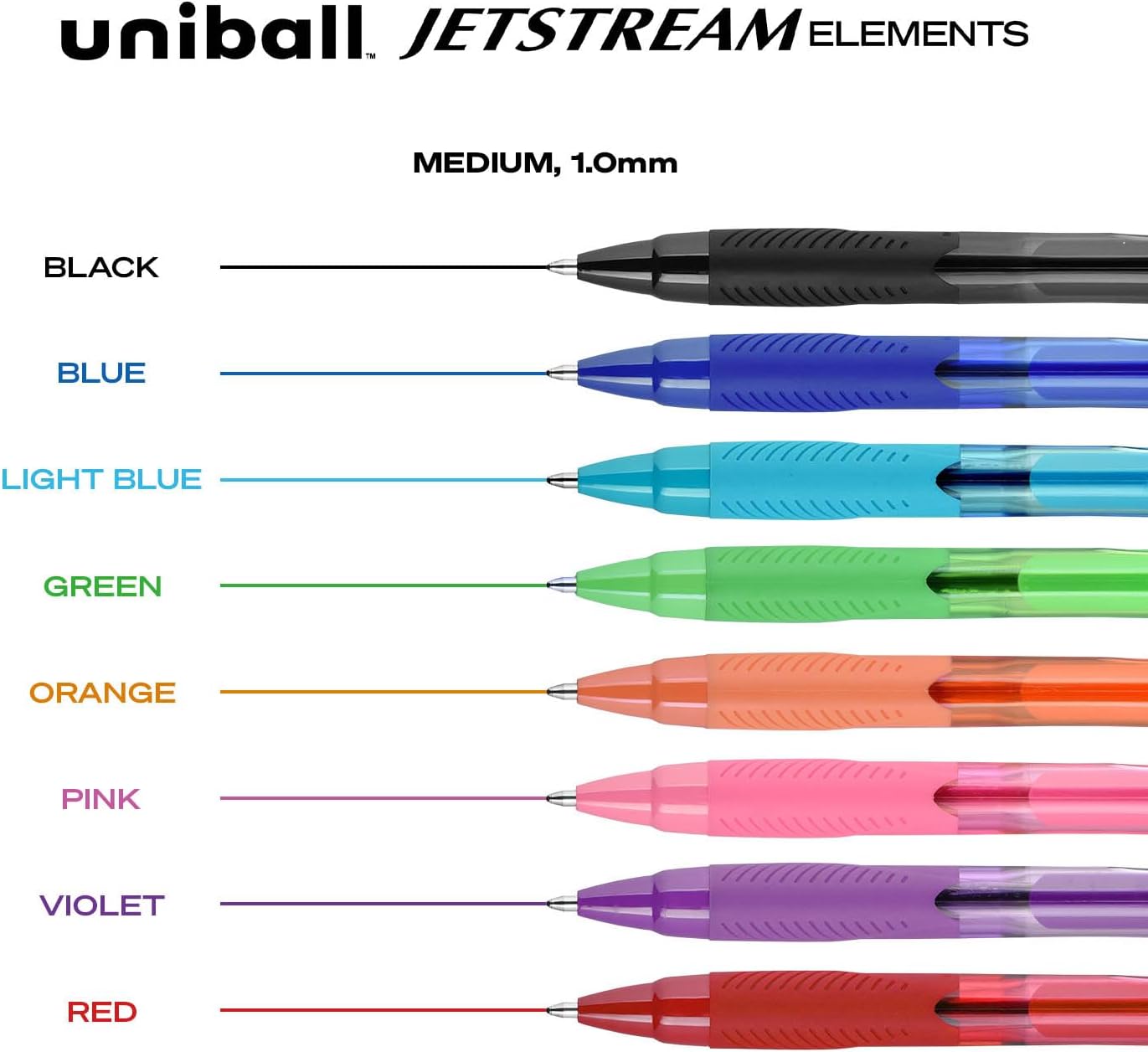 uniball Jetstream 101 Ballpoint Pens, Medium Point (1.0mm), Blue, 12 Pack