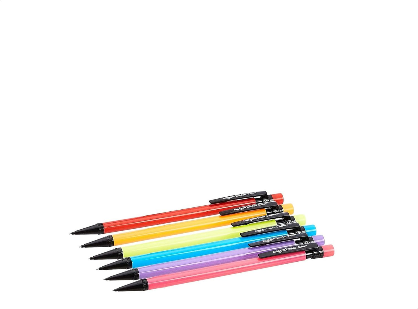Amazon Basics Mechanical Pencils 0.7mm for Writing, Drawing, School and Office Supplies, Multicolor, 24-Pack