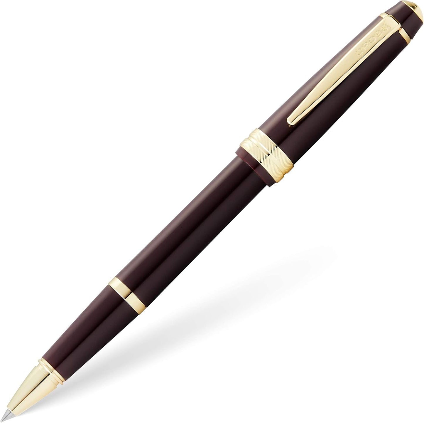 Cross Bailey Light Polished Blue Resin Rollerball Pen - Professional Pen for Effortless Writing - Journaling, Note-Taking & More - Black Ink - Easy Handling - Includes Gift Box