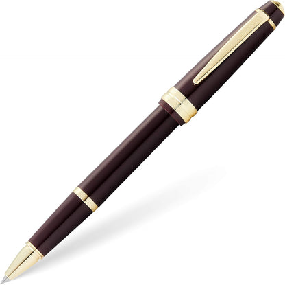 Cross Bailey Light Polished Blue Resin Rollerball Pen - Professional Pen for Effortless Writing - Journaling, Note-Taking & More - Black Ink - Easy Handling - Includes Gift Box