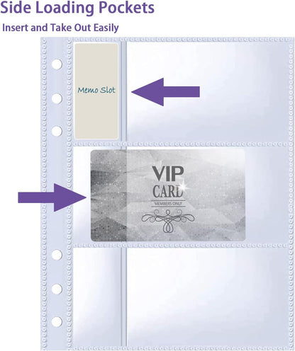 40 Pack 80 Pockets Budget Sheet Protector Sleeves for A6 6 Ring Binder, Ultra-Clear Cash Binder Sleeves, Double-Sided, Top Loading Sheet Protector for Budget Sheet, Currency Collection,3.5x5 Photos