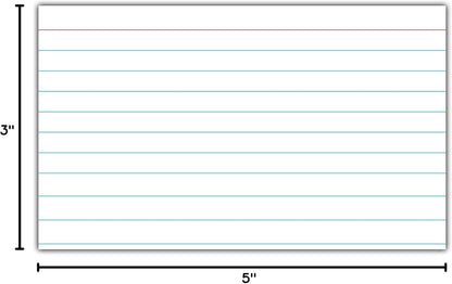 C-Line Index Cards, 3" x 5", White, 100/PK (48807)